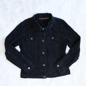 WRANGLER Authentics Women’s Western Stretch Black Denim Jacket